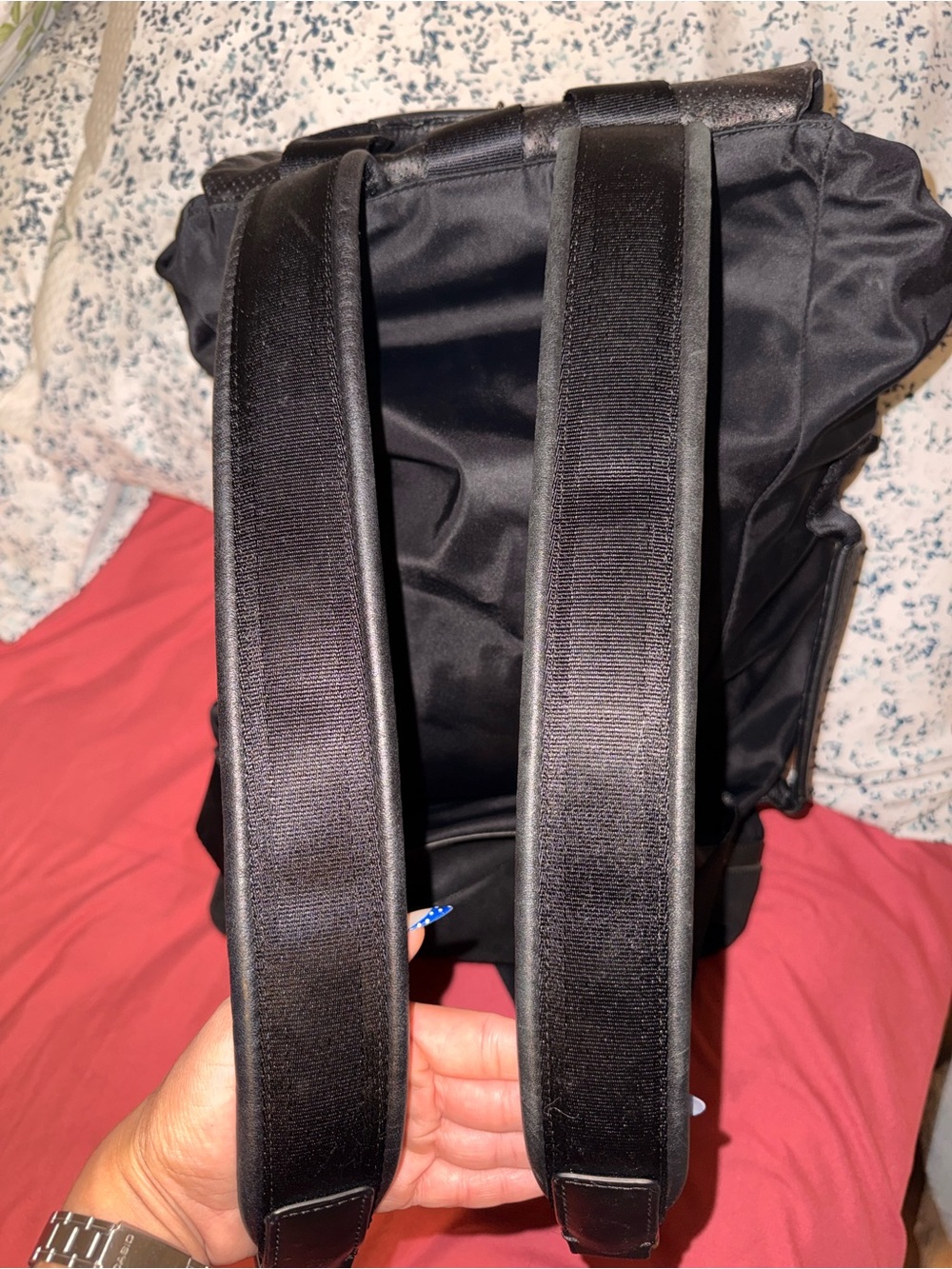Coach Men’s Black Leather Backpack - Picture 4 of 5